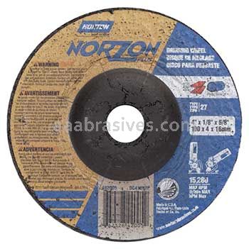Norton Abrasives 66252842005 4 x 1/8 x 5/8 Norton NorZon Plus Type 27 Depressed Center Wheels