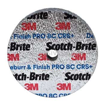 3M&trade; Scotch-Brite&trade; 7100105326 3 x 1/8 x 1/4 8C CRS+ Deburr and Finish Pro Unitized Wheel