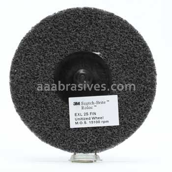 3M&trade; Scotch-Brite&trade; Roloc&trade; 7100188583 3 x 1/4 2S FIN SPR 43126B EXL Unitized Wheel