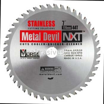 Morse Metal Devil NXT® Stainless Steel 7" 44 Teeth Circular Saw Blades