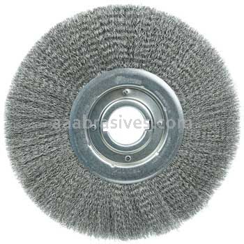 Weiler 06180 12" Medium Face Crimped Wire Wheel .0118" Steel Fill 2" Arbor Hole