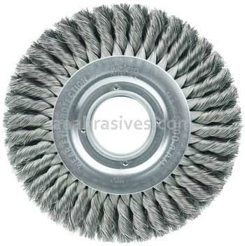 Weiler 09440 8" Standard Twist Knot Wire Wheel .023" Steel Fill 2" Arbor Hole