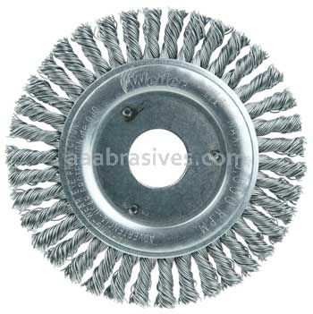 Weiler 13234 Roughneck Jr. 4-1/2" Stringer Bead Wire Wheel .020" Steel Fill 7/8" Arbor Hole