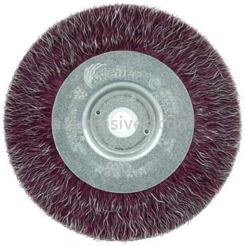 Weiler 35084 4" Polyflex Encapsulated Narrow Face Crimped Wire Wheel .009" Steel Fill 1/2"-3/8" Arbor Hole