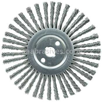 Weiler 94199 10" Cable Twist Knot Wire Wheel .035" Steel Fill 1" Arbor Hole