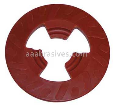 3M™ 7010326835 4” Extra Hard Red Disc Pad Ribbed 28656