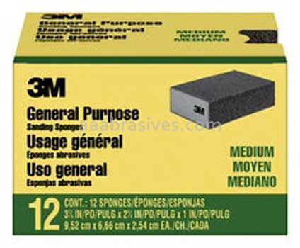3M™ 7100173930 General Purpose Sanding Sponge Block 3-3/4x2-5/8x1 Medium