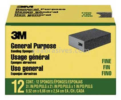 3M™ 7100241249 General Purpose Sanding Sponge Block 3-3/4x2-5/8x1 Fine