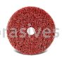 Dynabrade 6" x 1/2" x 1/2" Extra Coarse DynaStrip Red Wheel with Hole