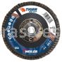 Weiler 50769 - 4-1/2" 60AO, 5/8"-11 A.H., Big Cat Abrasive Flap Disc, Flat - 012382507695