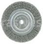 Weiler 01125 6" Narrow Face Crimped Wire Wheel Short Trim .014" Steel Fill 5/8"-1/2" Arbor Hole