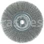 Weiler 01178 8" Narrow Face Crimped Wire Wheel .014" Steel Fill 3/4" Arbor Hole