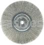 Weiler 01805 8" Narrow Face Crimped Wire Wheel .0118" Stainless Steel Fill 5/8" Arbor Hole