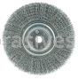 Weiler 02335 7" Wolverine Medium Face Bench Grinder Wheel .014" Crimped Steel Wire Fill 5/8" Arbor Hole