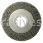 Weiler 06120 8" Medium Face Crimped Wire Wheel .014" Steel Fill 2" Arbor Hole