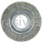 Weiler 06450 6" Medium Face Crimped Wire Wheel .0118" Stainless Steel Fill 2" Arbor Hole
