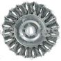 Weiler 08004 3" Standard Twist Knot Wire Wheel .0118" Steel Fill 1/2"-3/8" Arbor Hole