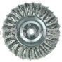 Weiler 08284 4" Standard Twist Knot Wire Wheel .0118" Stainless Steel Fill 1/2"-3/8" Arbor Hole