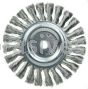 Weiler 08325 6" Standard Twist Knot Wire Wheel .0118" Stainless Steel Fill 5/8"-1/2" Arbor Hole