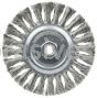 Weiler 08346 6" Standard Twist Knot Wire Wheel .016" Stainless Steel Fill 5/8"-11 UNC Nut