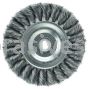 Weiler 09134 4" Standard Twist Knot Wire Wheel .0118" Steel Fill 1/2"-3/8" Arbor Hole
