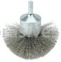 Weiler 10050 3" Circular Flared Crimped Wire End Brush .008" Stainless Steel Fill