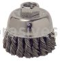 Weiler 13015 2-3/4" Single Row Knot Wire Cup Brush .014" Steel Fill M10x1.25 Nut