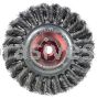 Weiler 13101 Standard Twist Knot Wire Wheel 4" .014" Steel Fill M10x1.50 Nut