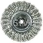 Weiler 13107 Standard Twist Knot Wire Wheel 4" .014" Stainless Steel Fill M10x1.25 Nut