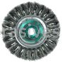 Weiler 13116 Standard Twist Knot Wire Wheel 4" .020" Steel Fill M14 x 2.0 Nut
