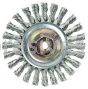 Weiler 13272 Cable Twist Knot Wire Wheel 4" .020" Stainless Steel Fill M10x1.50 Nut