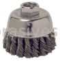 Weiler 13283 2-3/4" Single Row Knot Wire Cup Brush .020" Steel Fill M14 x 2.0 Nut