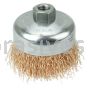 Weiler 14616 4" Crimped Wire Cup Brush .020" Bronze Fill 5/8"-11 UNC Nut