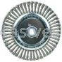 Weiler 36225 Wolverine 6" Knot Wire Wheel Stringer Bead Twist .020" Steel Fill 5/8"-11 UNC Nut