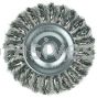 Weiler 36226 Wolverine 4" Knot Wire Wheel Standard Twist .014" Steel Fill 1/2"-3/8" Arbor Hole