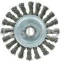 Weiler 36258 Wolverine 4" Knot Wire Wheel Cable Twist X-Coarse Wire M10x1.25 Nut Steel Wire