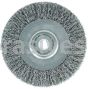 Weiler 36262 Wolverine 4" Crimped Wire Wheel .014" Steel Fill Narrow Face 1/2"-3/8" Arbor Hole