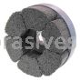 Weiler 86117 Burr-Rx 6" Maximum Density Shell-Mill Holder Disc Brush .055/80 CG Crimped Fill
