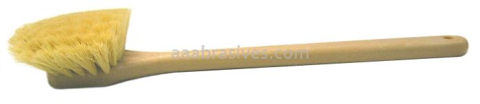 Weiler 44663 20" Utility Scrub Brush White Tampico Fill Long Handle Foam Block