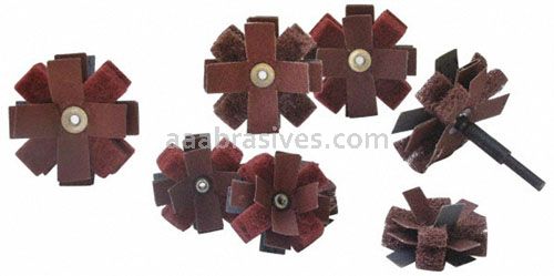 Standard Abrasives Combi Cross Buff HP 727411 3" x 3/4" x 2 Ply x 1/4-20 VFN 240 Grit