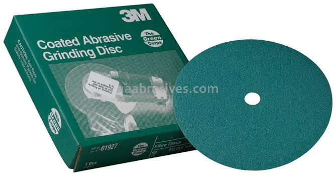 3M™ 7010364112 9-1/8 x 7/8 50 Grit Green Corps™ Fibre Disc