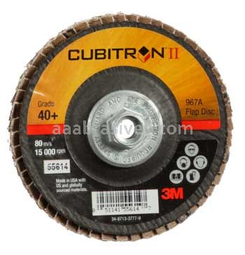 3M™ 7010327056 4 x 3/8-24 40+ Grit 967A T29 Cubitron™ II Flap Disc