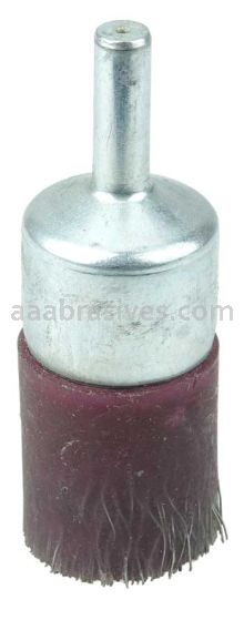 Weiler 35505 3/4" Polyflex Encapsulated Crimped Wire End Brush .0104" Stainless Steel Fill