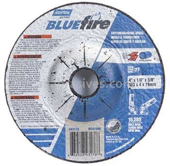 Norton Abrasives 66252843176 4 x 1/8 x 5/8 Norton BlueFire Type 27 Depressed Center Wheels