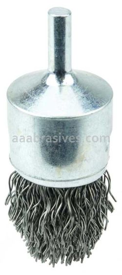 Weiler 10311 Controlled Flare Crimped Wire End Brush 1" .020" Steel Fill