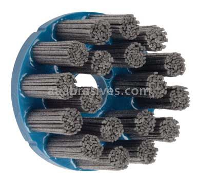 Weiler 85800 3-1/2" Nylox Disc Brush Rectangular Filament 320 SC Fill 7/8" Arbor Hole