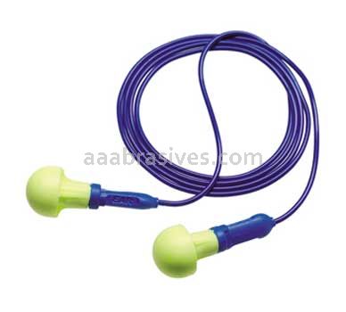 3M&trade; 7000127656 E-A-R&trade; 318-3000 Metal Detectable Corded Poly Bag Push-Ins&trade; Earplugs