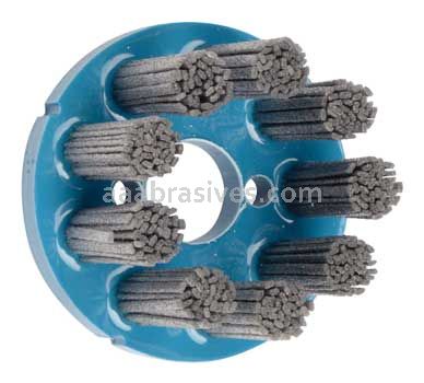 Weiler 85788 3" Nylox Disc Brush Rectangular Filament 80 SC Fill Grit 7/8" Arbor Hole