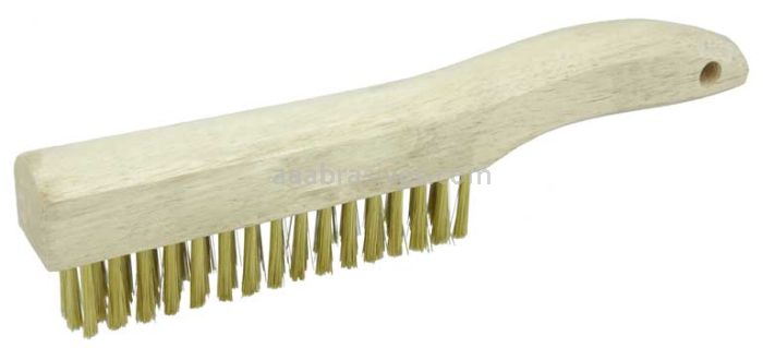 Weiler 44119 Plater's Brush Brass Fill 4 X 18 Rows Shoe Handle
