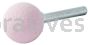 Norton 69078645341 A25 1" Ball Pink 86A A/O Vitrified Bond Mounted Point